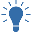 blue lightbulb