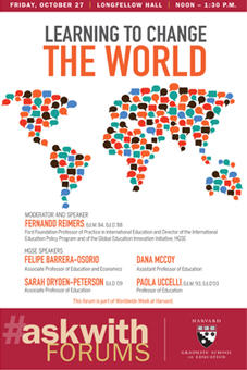 Leading to Change the World Askwith Forum poster
